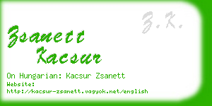 zsanett kacsur business card